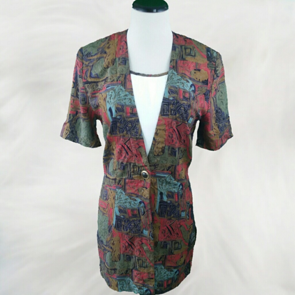 VINTAGE 1990s Tunic Length Jacket/Blazer w/Dickie